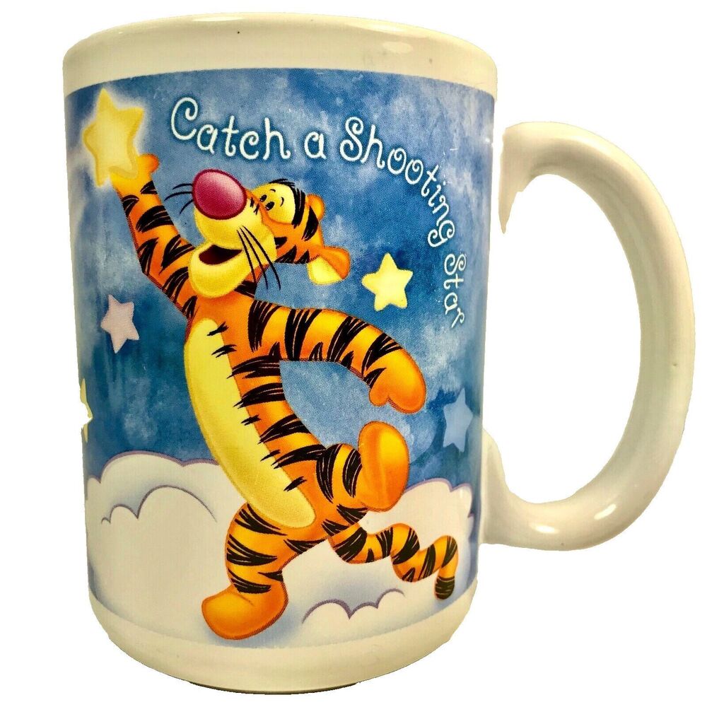 Vintage Disney Winnie the Pooh Tigger Piglet Coffee Cup Mug 16 oz Disneyana